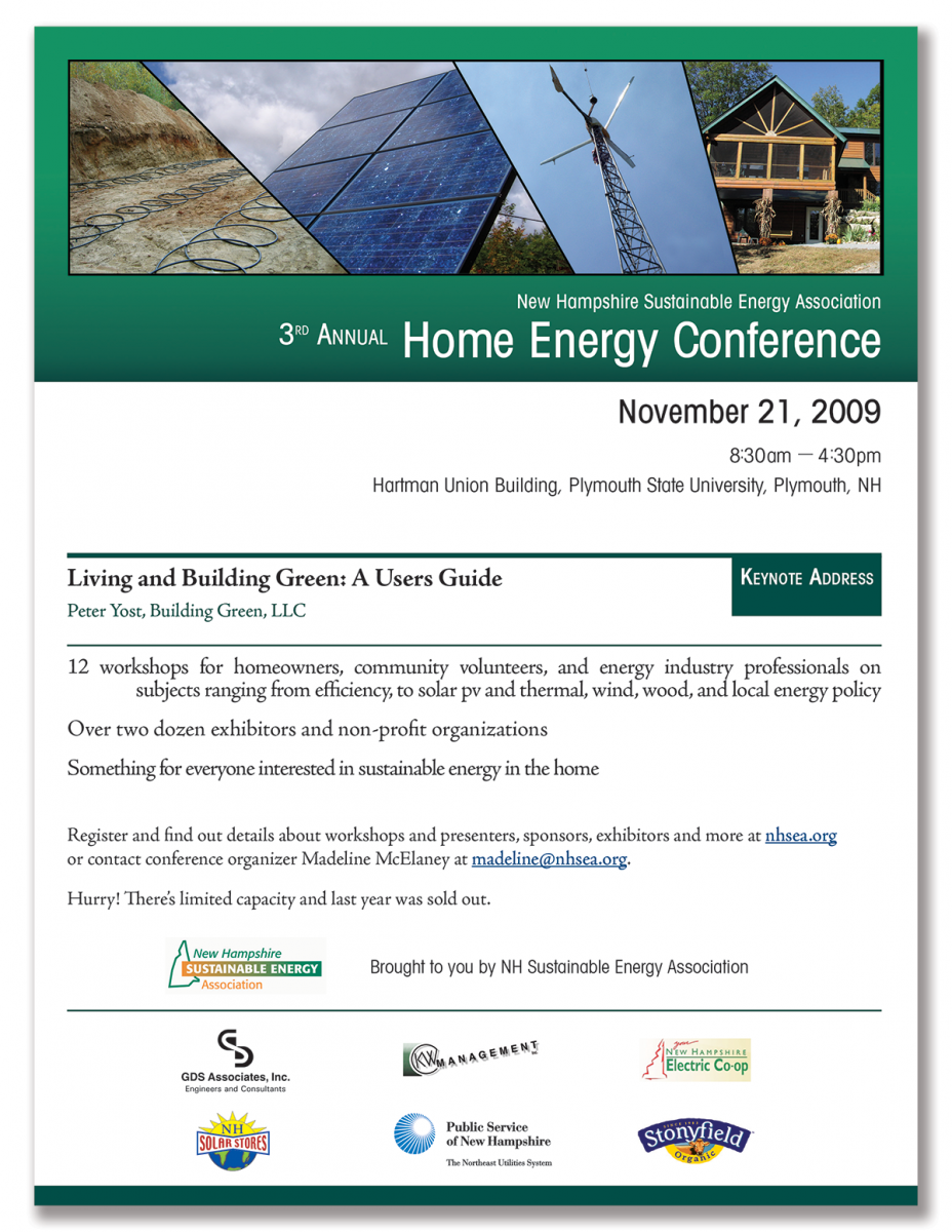 Poster for 3rd Annual Home Energy Conference